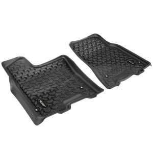 Ram 1500 Floor Liners - Front - Rugged Ridge - Chevron-shape Deep Tread Technology - Black - 2019